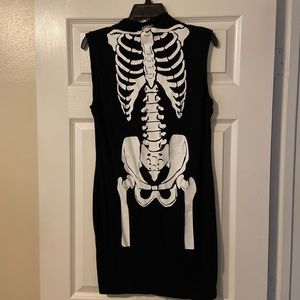 NWT Boohoo skeleton dress